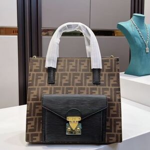 Fendi Vintage Zucca Flip Lock Tote